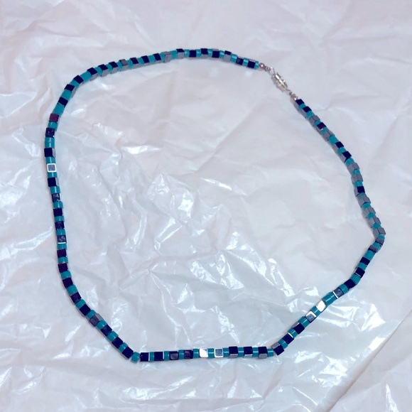 Silver and Turquoise Necklace - Picture 1 of 5